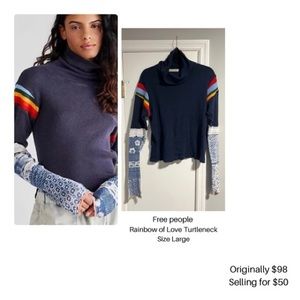 Free people Rainbow of love Turtleneck